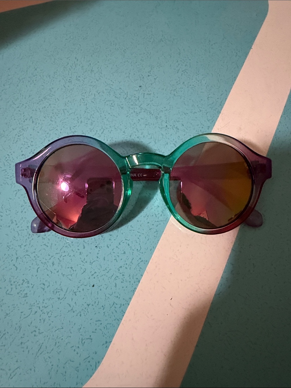 Blue & Purple Fashion Sunglasses - Aldo Round Glasses